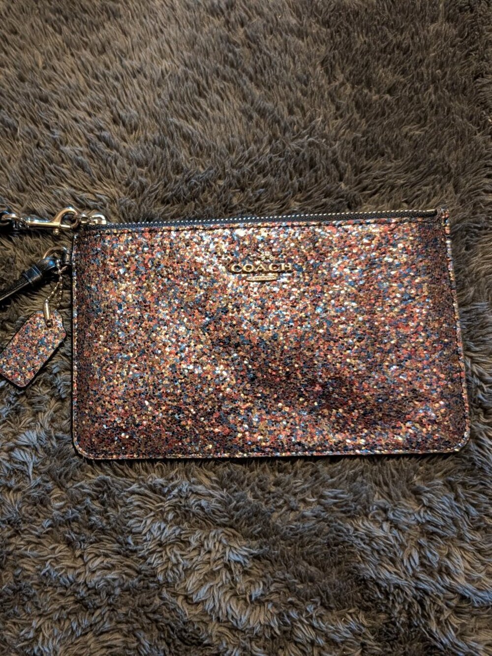 Coach Small Wristlet with Star Glitter